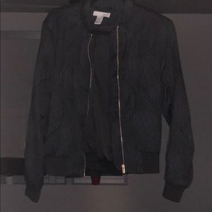 Black bomber jacket